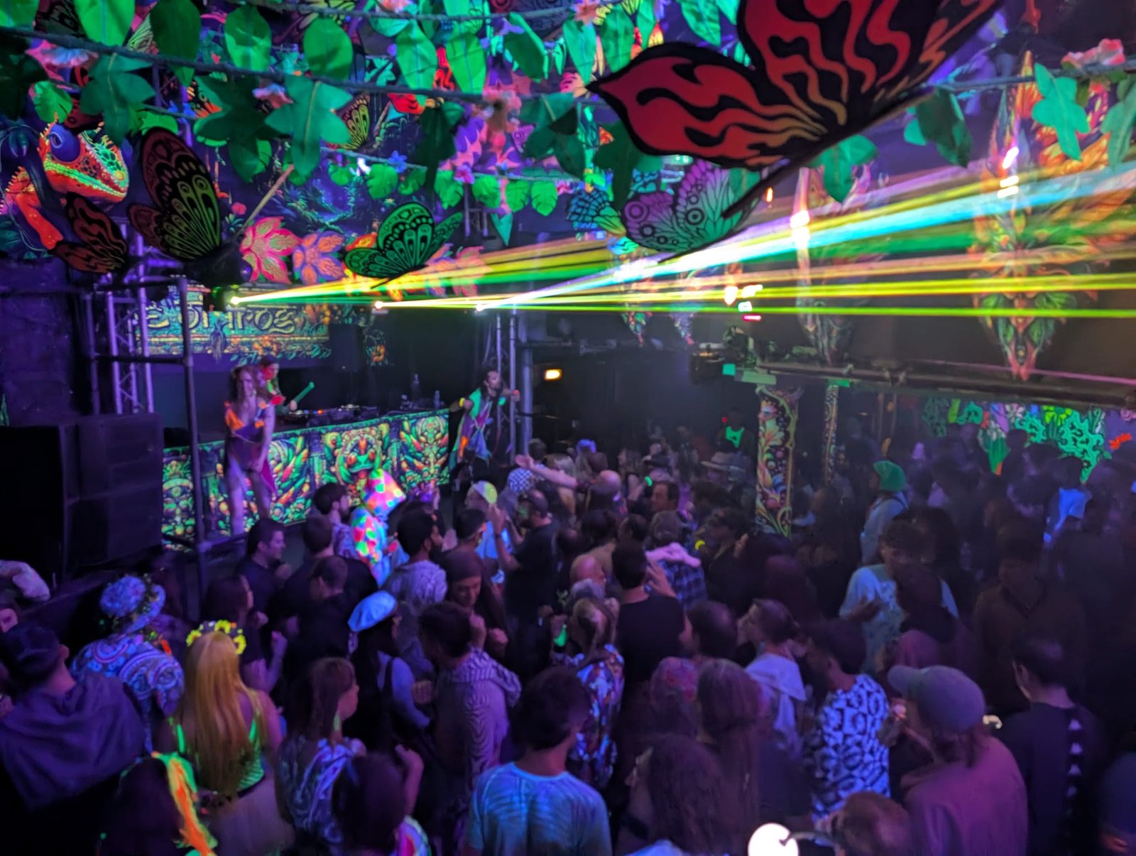Underground festival crowd